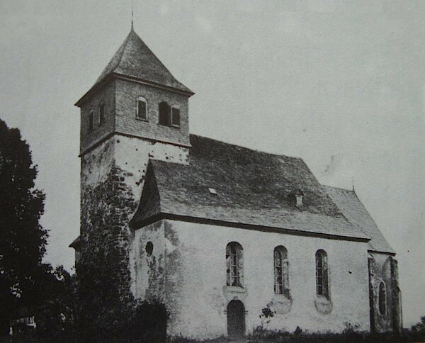 1938 Ansicht der Kirche auf Postkarte